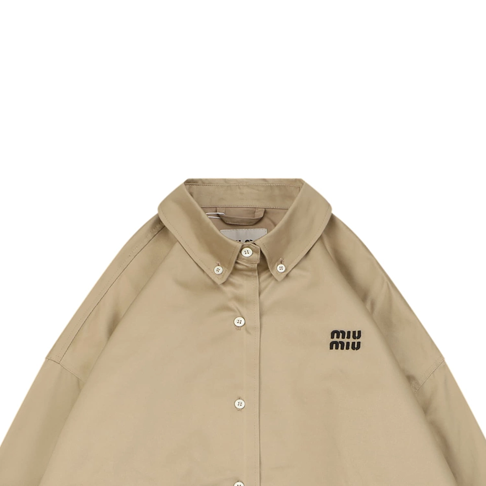Mm Khaki Button Up Jacket