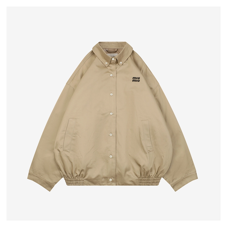 Mm Khaki Button Up Jacket