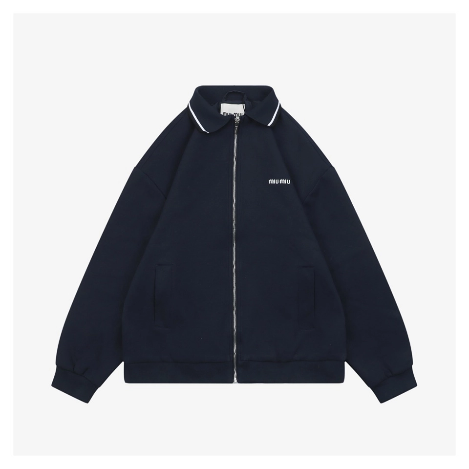 Mm Logo Collar Zip Jacket