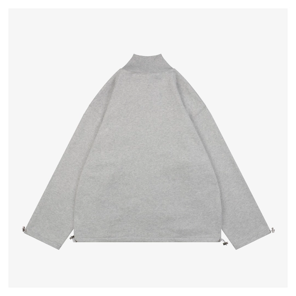 Mm Logo Embroidered Stand Collar Zip Up Jacket