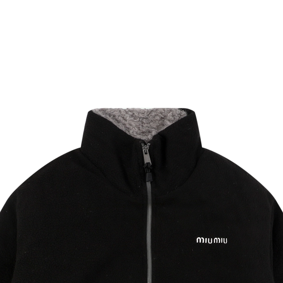Mm Small Logo Fleece Down Jacket