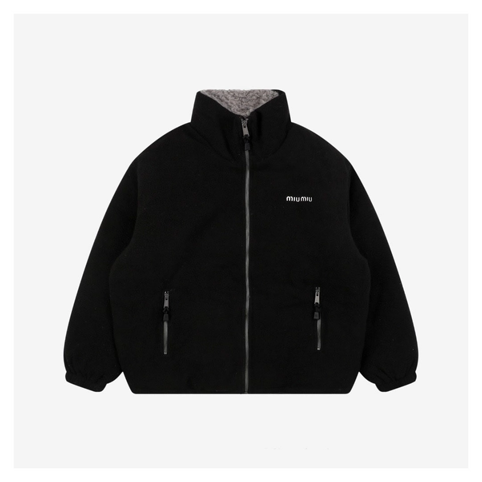 Mm Small Logo Fleece Down Jacket