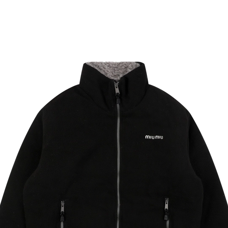 Mm Small Logo Fleece Down Jacket