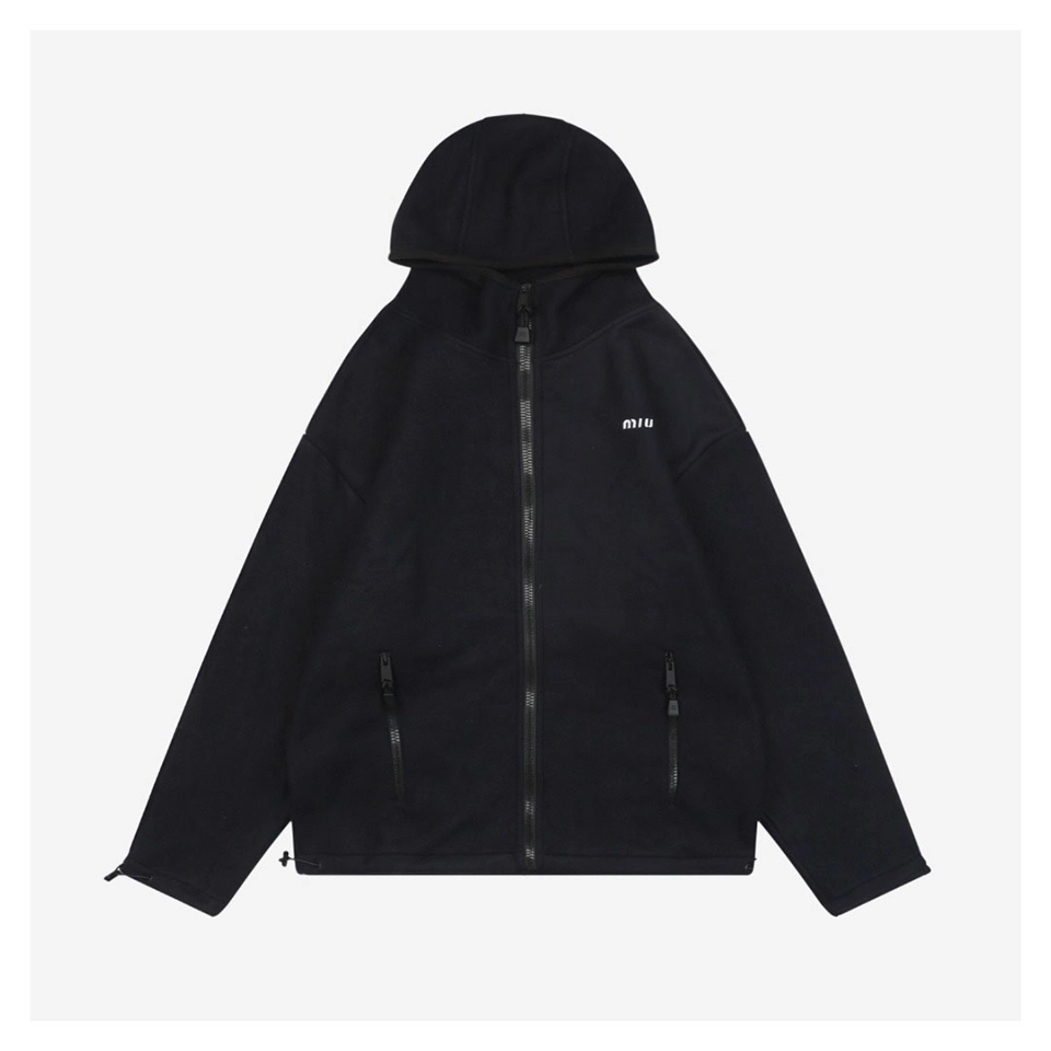 Mm Small Logo Fleece Zip Hoodie