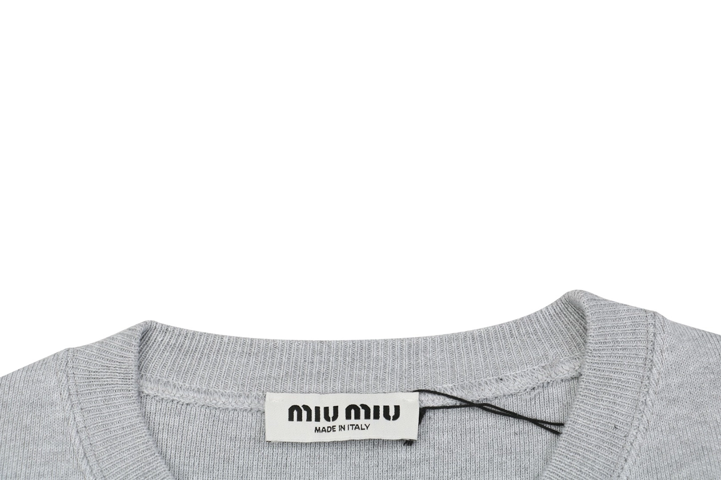 Mm Small Logo Grey Crewneck Sweater