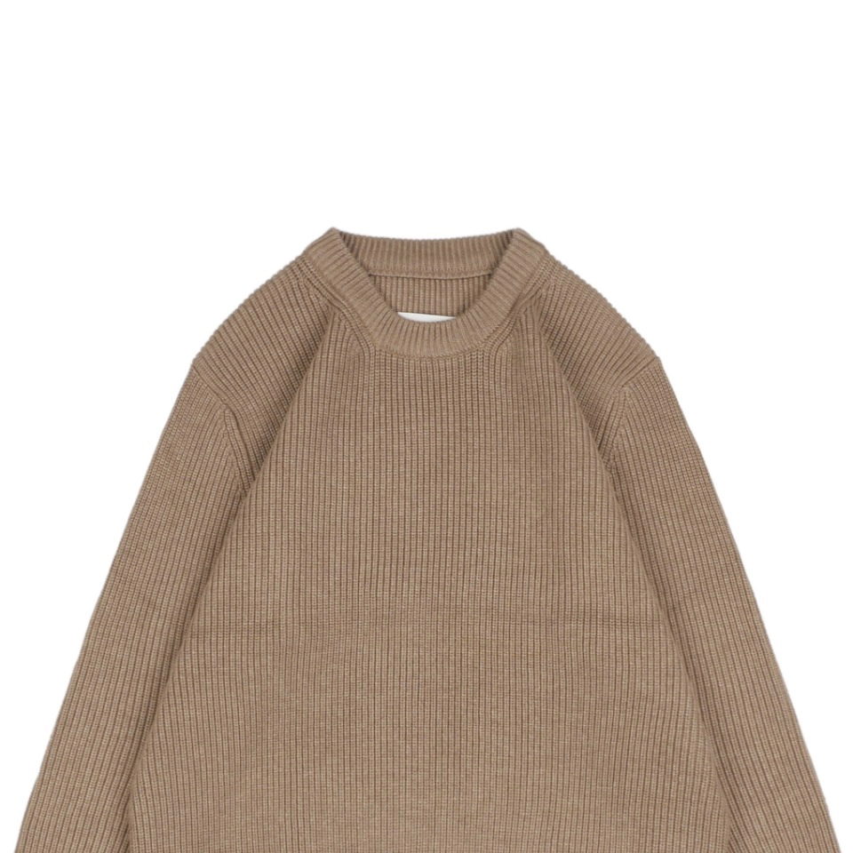 Maison Margiela Back Four Stitch Detail Plain Sweater Khaki