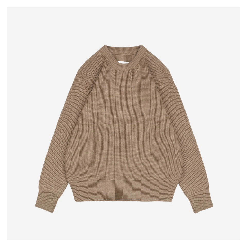 Maison-Margiela-Back-Four-Stitch-Detail-Plain-Crew-Neck-Sweater-Khaki4.jpeg.webp Maison Margiela Back Four Stitch Detail Plain Sweater Khaki