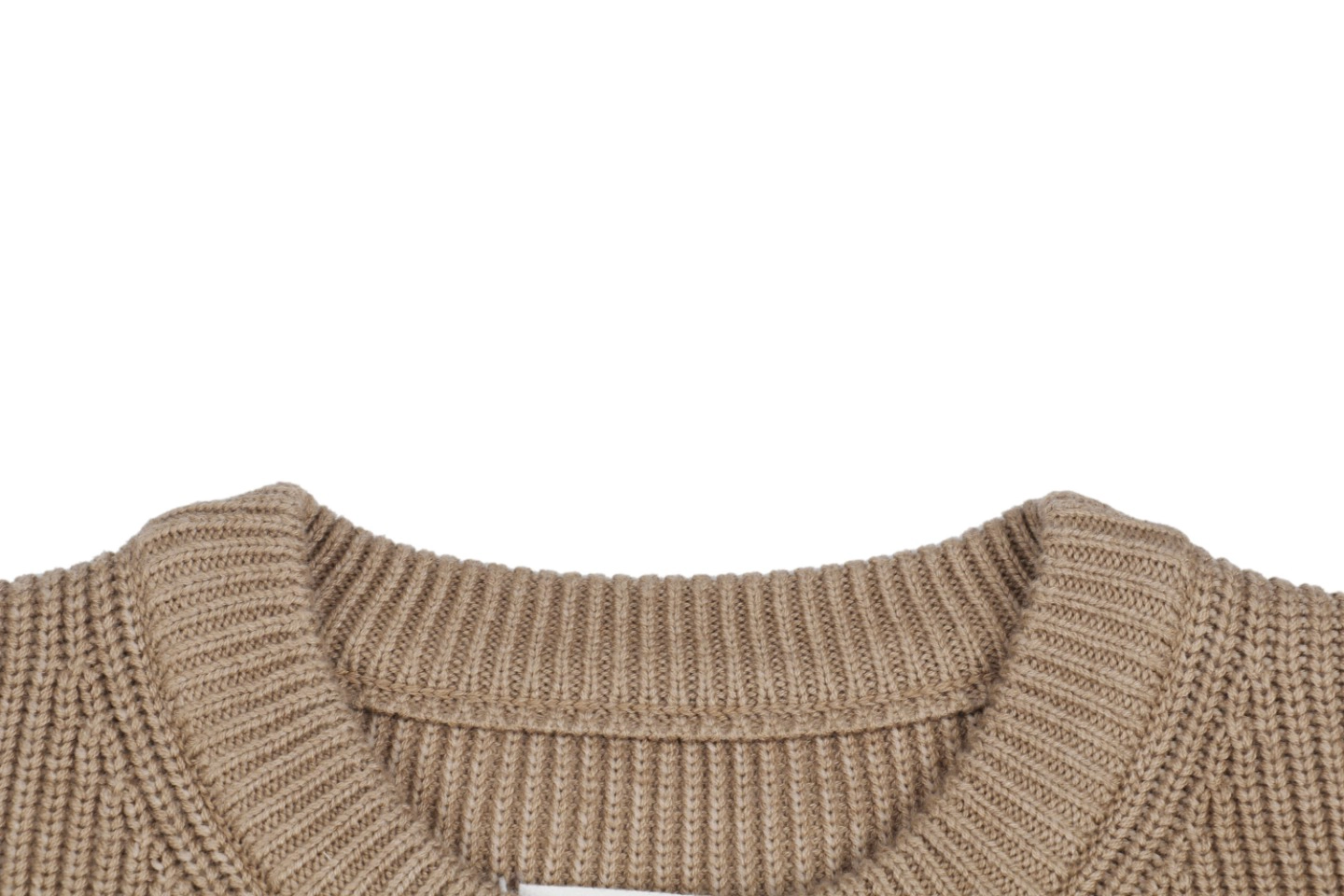 Maison Margiela Back Four Stitch Detail Plain Sweater Khaki