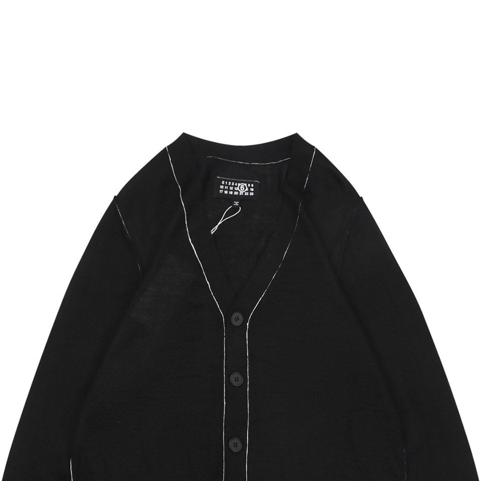 Maison-Margiela-Contrast-Stitch-V-Neck-Cardigan6.jpeg.webp Maison Margiela Contrast Stitch V Neck Cardigan