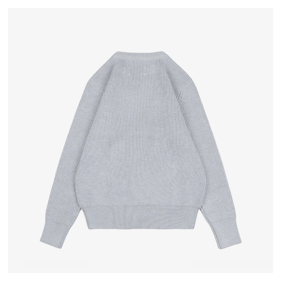 Maison Margiela Four Stitches Solid Knit Crewneck Sweater