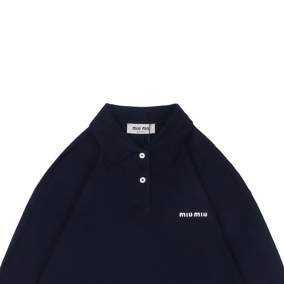 Miu-Miu-Logo-Embroidered-Cotton-Polo-Shirt8.jpeg.webp Mm Logo Embroidered Cotton Polo Shirt Navy
