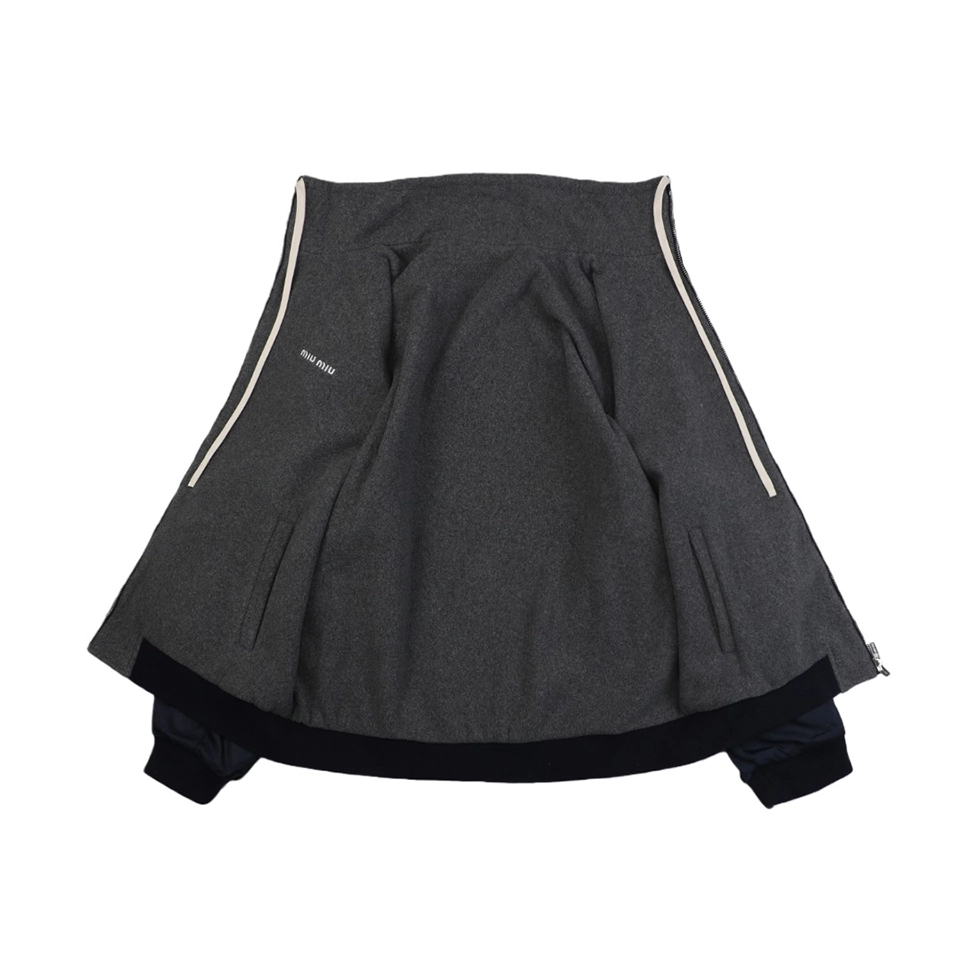 Mm Logo Half Zip Reversible Jacket