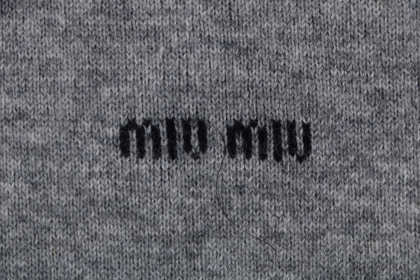Mm Logo Half Zip Wool Blend Jacket