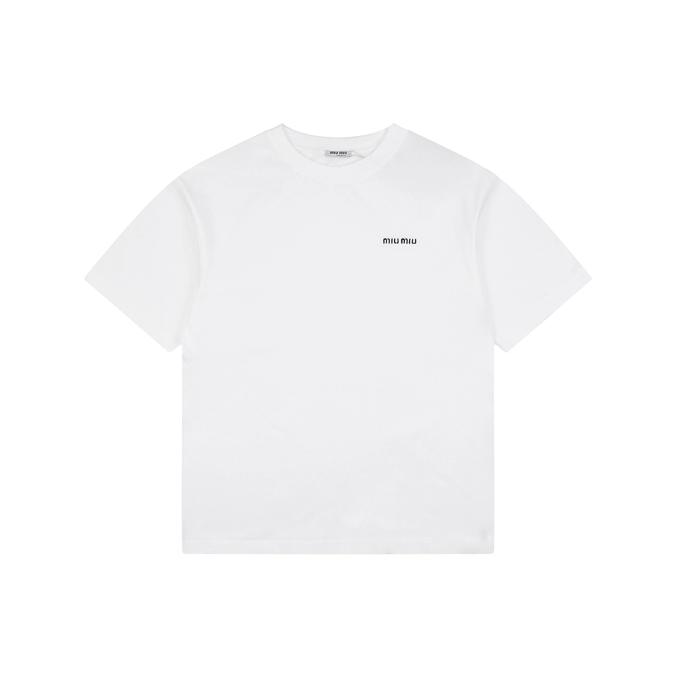 Mm Mini Logo Embroidered T Shirt
