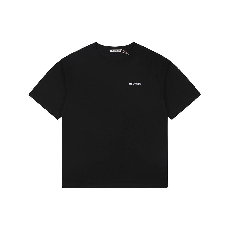 Miu-Miu-Mini-Logo-Embroidered-T-Shirt4.jpg.webp Mm Mini Logo Embroidered T Shirt
