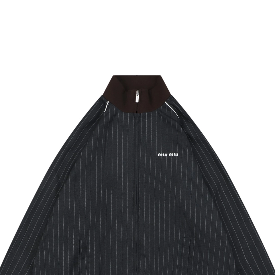 Mm Pinstripe Wool Jacket