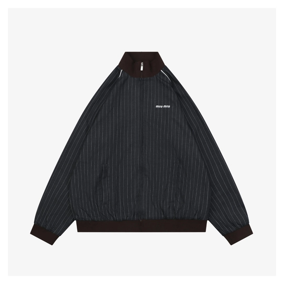 Mm Pinstripe Wool Jacket