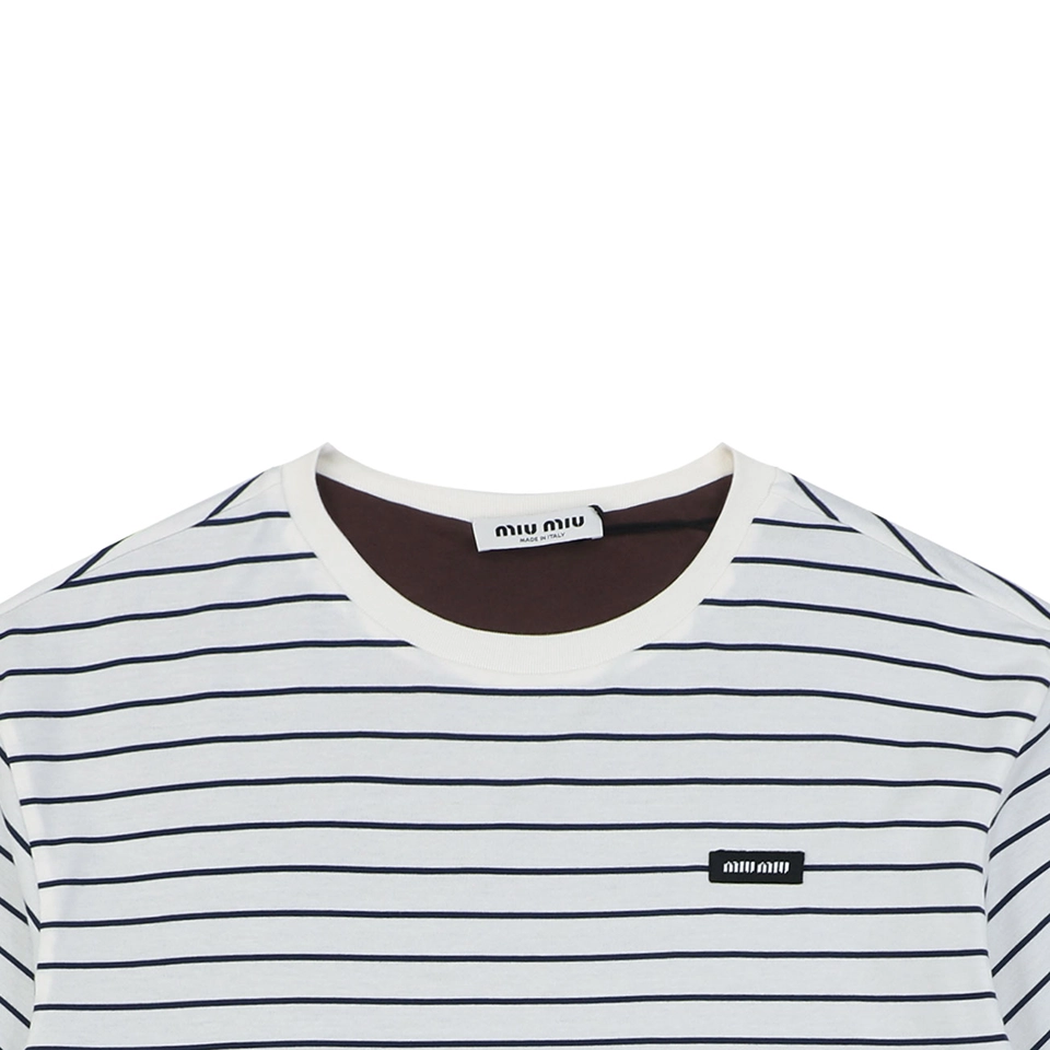 Mm Reversible Striped Cotton T Shirt