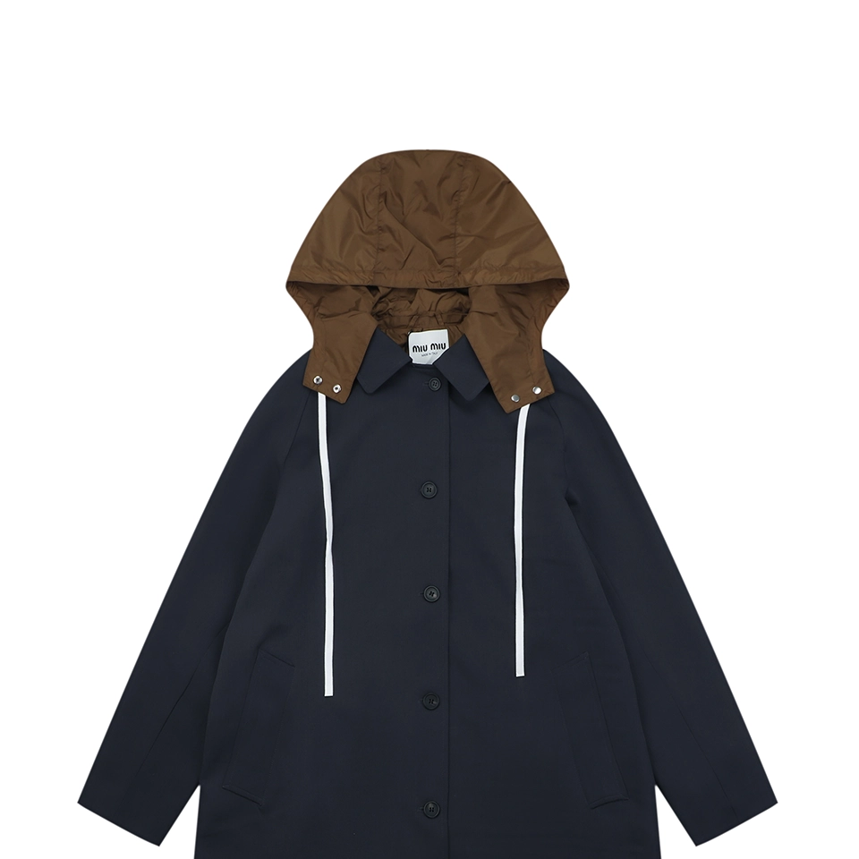 Mm Single Breasted Glossy Trench Coat