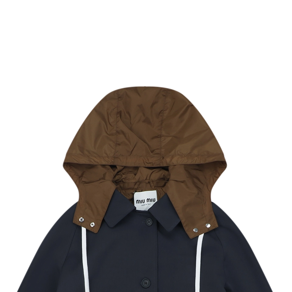 Mm Single Breasted Glossy Trench Coat