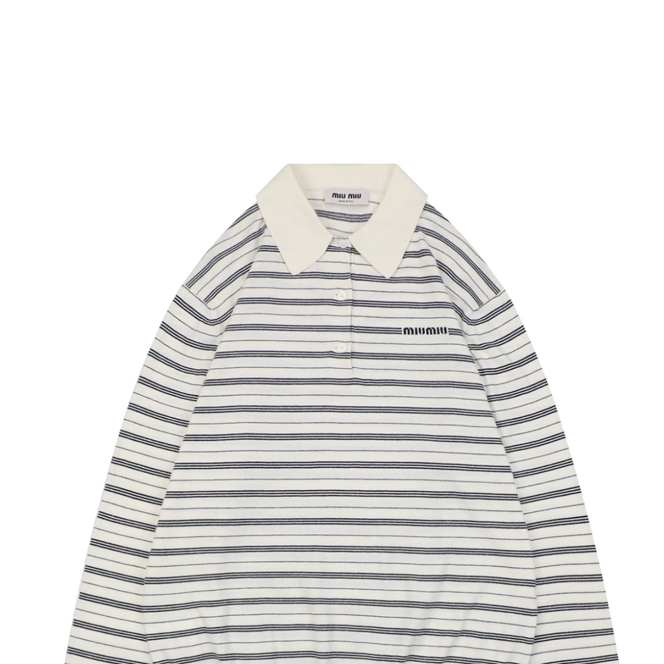 Miu-Miu-Striped-Logo-Long-Sleeve-Polo-Shirt5.jpeg.webp Mm Striped Logo Long Sleeve Polo Shirt
