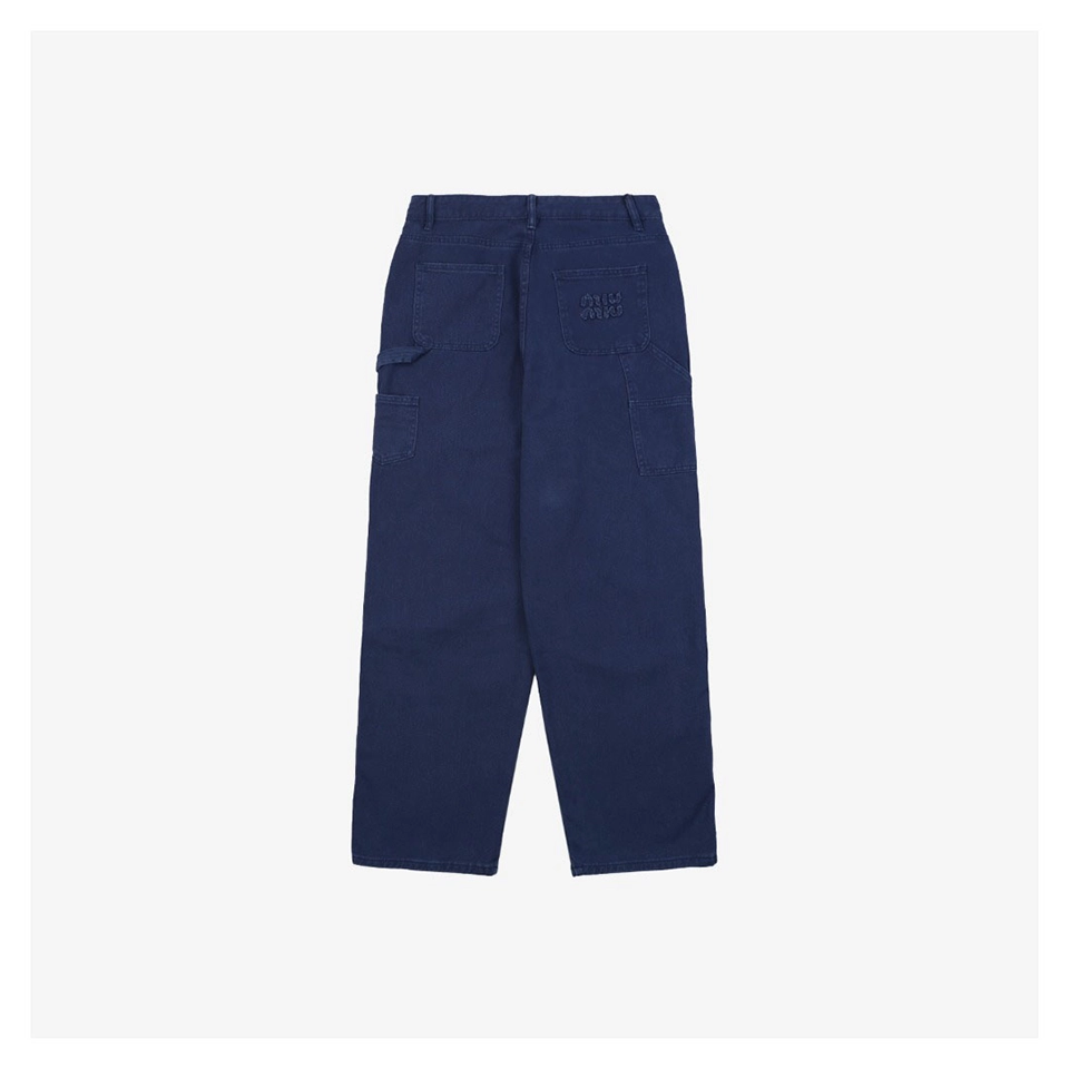 Mm Washed Blue Workwear Pants