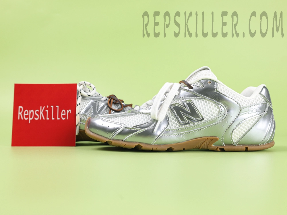 Miu Miu X New Balance 530 Sl Full Metallic Silver