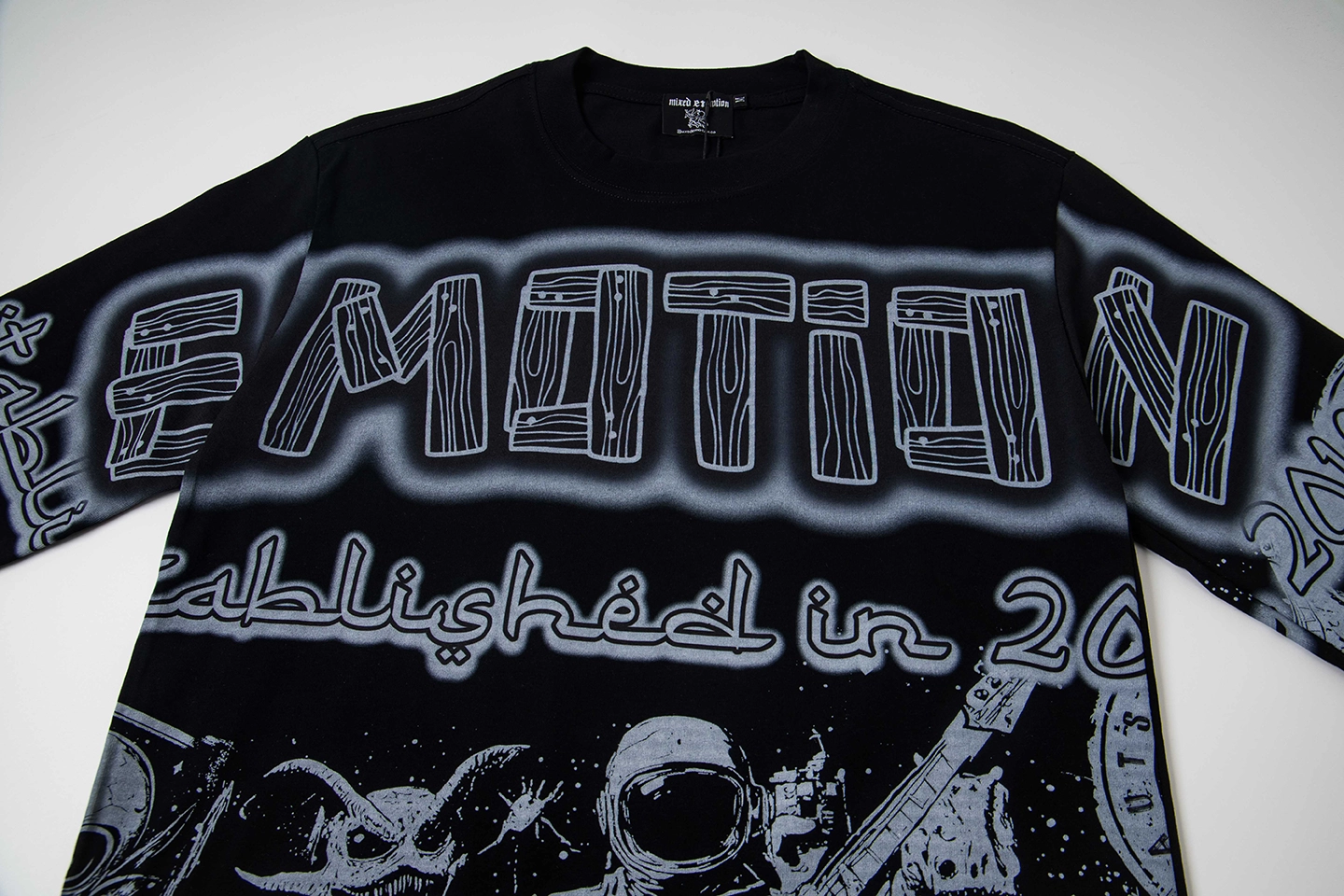 Mixed Emotion Alien Band Black Shirt