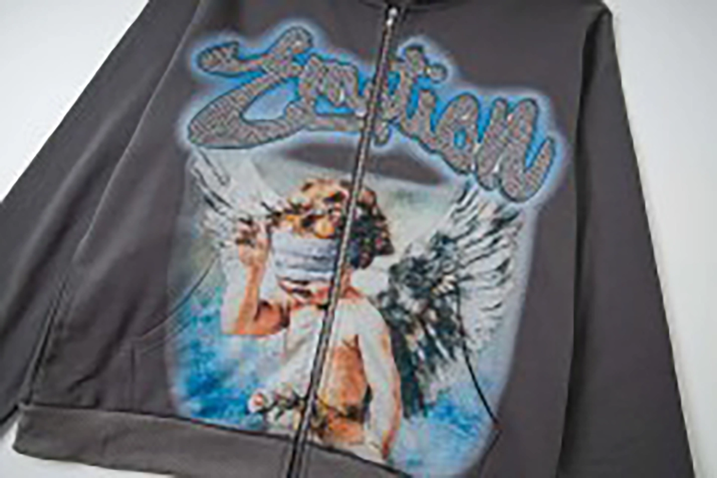 Mixed Emotion Angel Charcoal Hoodie