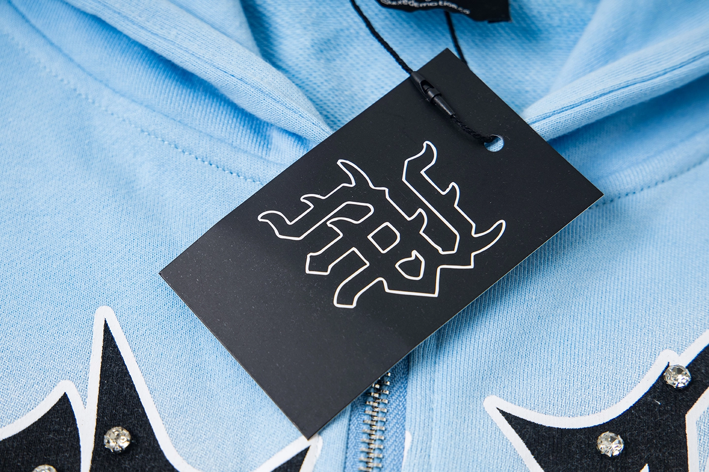 Mixed Emotion Love Over Fear Sky Blue Hoodie