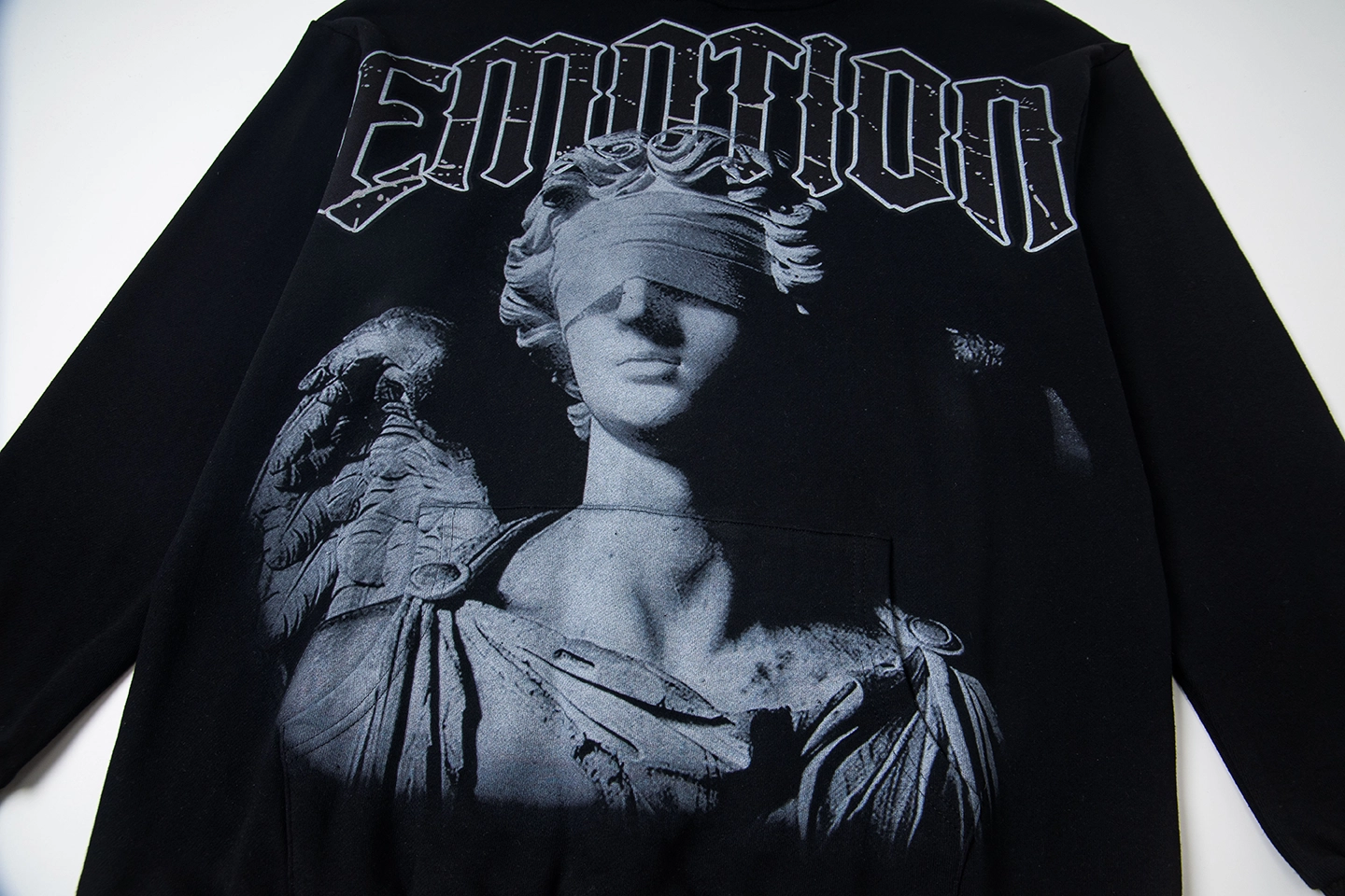 Mixed Emotion Marble Vision Black Hoodie
