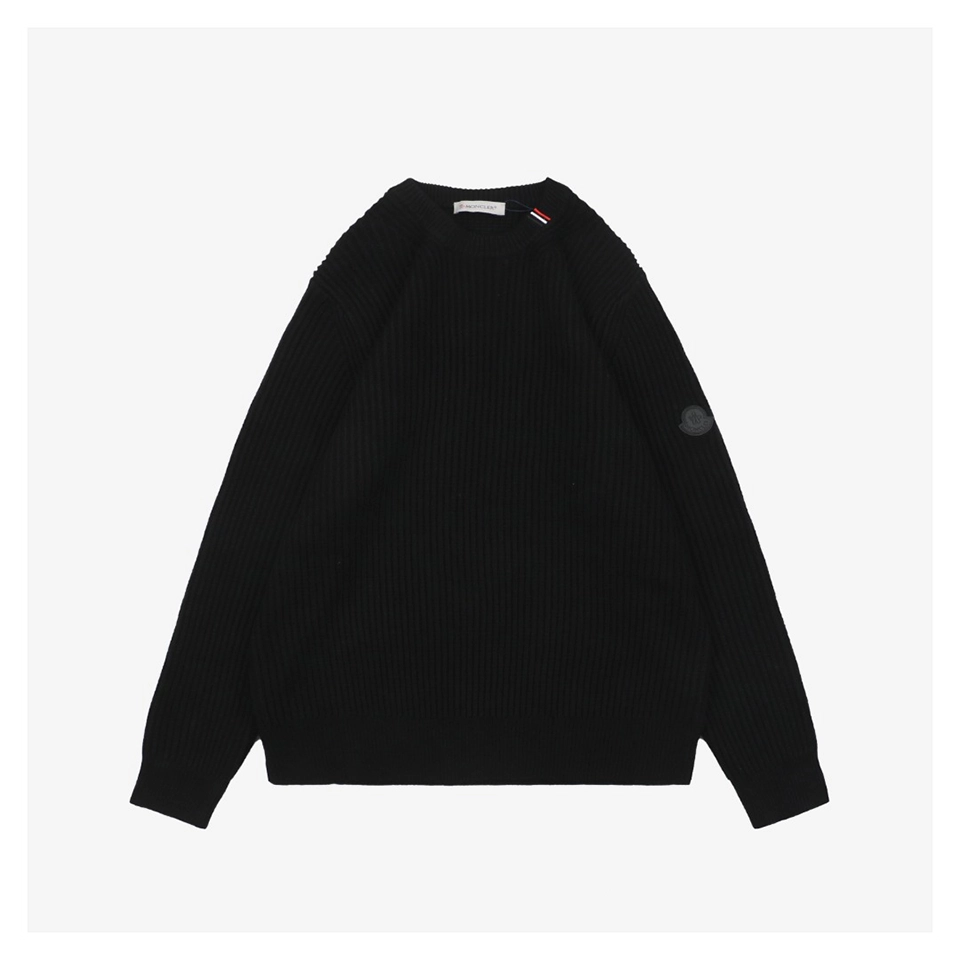 Mxxcler Arm Patch Crewneck Wool Sweater