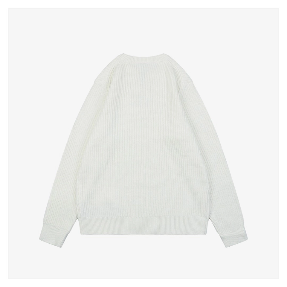 Mxxcler Arm Patch Crewneck Wool Sweater