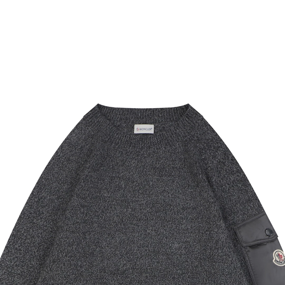 Moncler-Arm-Pocket-Crewneck-Wool-Blend-Sweater3.jpeg.webp Mxxcler Arm Pocket Crewneck Wool Blend Sweater