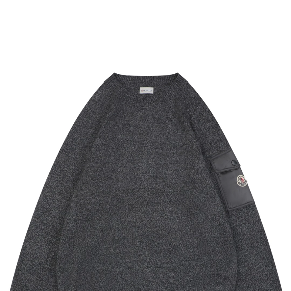 Moncler-Arm-Pocket-Crewneck-Wool-Blend-Sweater5.jpeg.webp Mxxcler Arm Pocket Crewneck Wool Blend Sweater