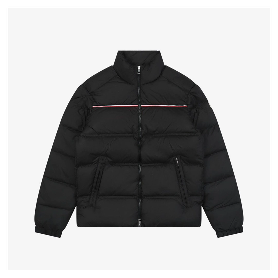 Mxxcler Bouvaque Tricolor Stripe Stand Collar Down Jacket