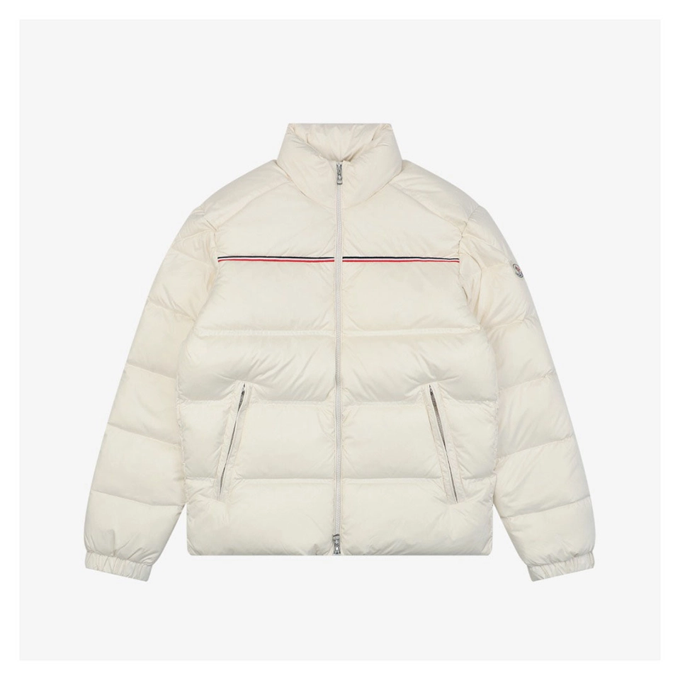 Mxxcler Bouvaque Tricolor Stripe Stand Collar Down Jacket