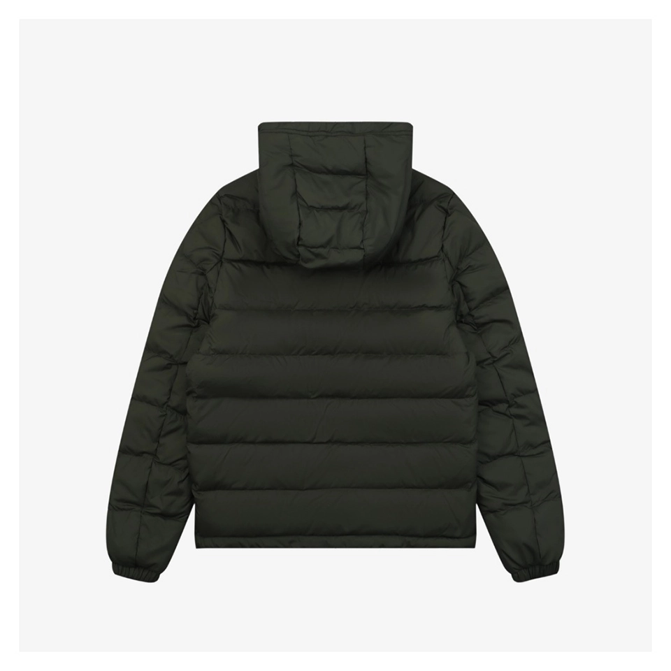 Mxxcler Ribbed Panel Arm Logo Hooded Down Jacket Mt 188