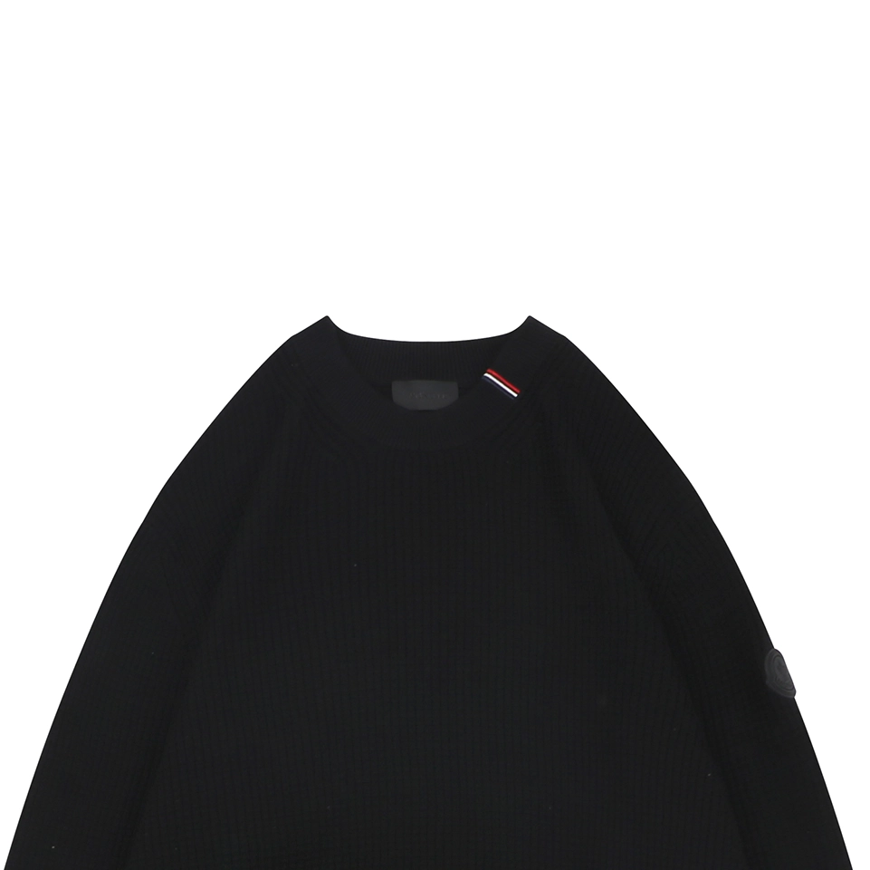 Moncler-Tricolor-Ribbed-Collar-Crewneck-Knit-Sweater4.jpeg.webp Mxxcler Tricolor Ribbed Collar Crewneck Knit Sweater