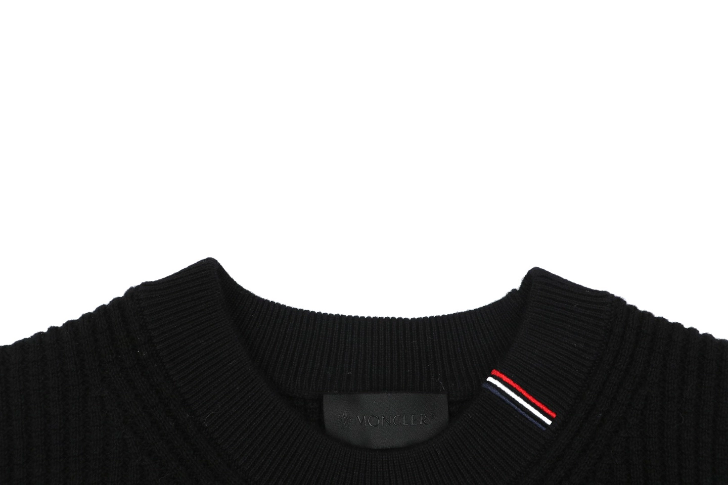 Moncler-Tricolor-Ribbed-Collar-Crewneck-Knit-Sweater8.jpeg.webp Mxxcler Tricolor Ribbed Collar Crewneck Knit Sweater