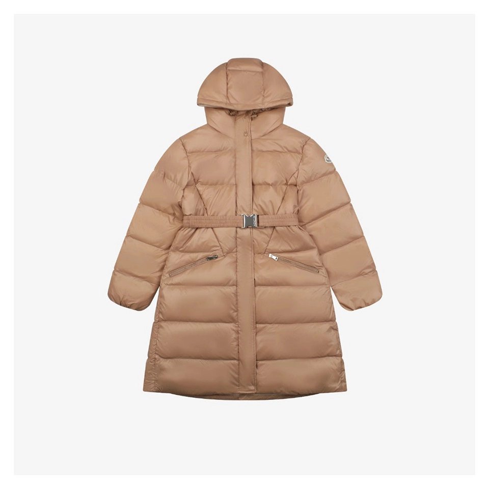 Mxxcler Bellevue Belted Hooded Long Down Jacket