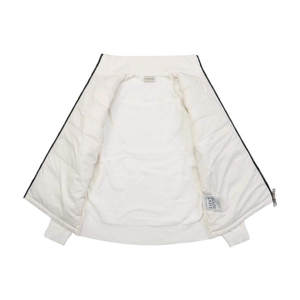 Mxxcler Knit Sleeve Down With Logo Patch Jacket