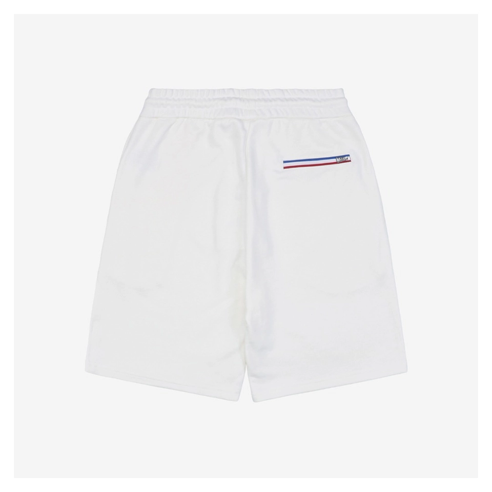 Mxxcler Logo Patch Back Pocket Stripe Shorts