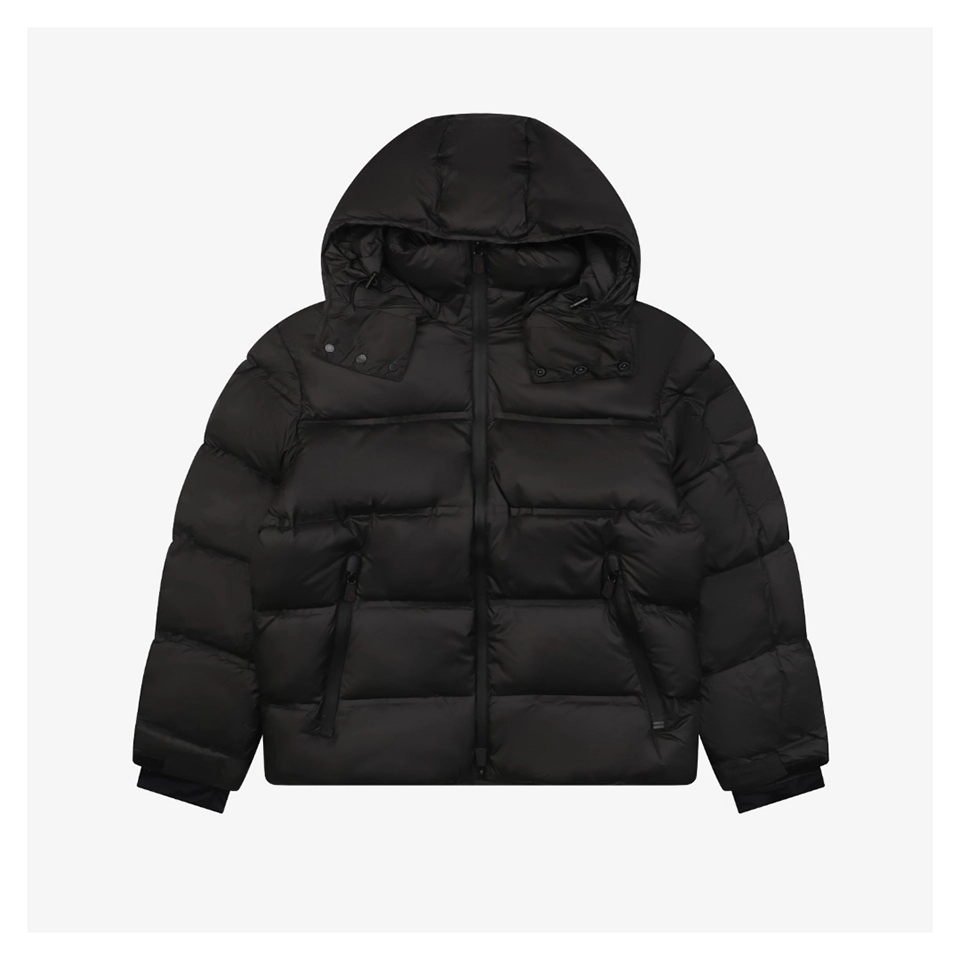 Mxxcler Rooster Arm Logo Hooded Down Jacket