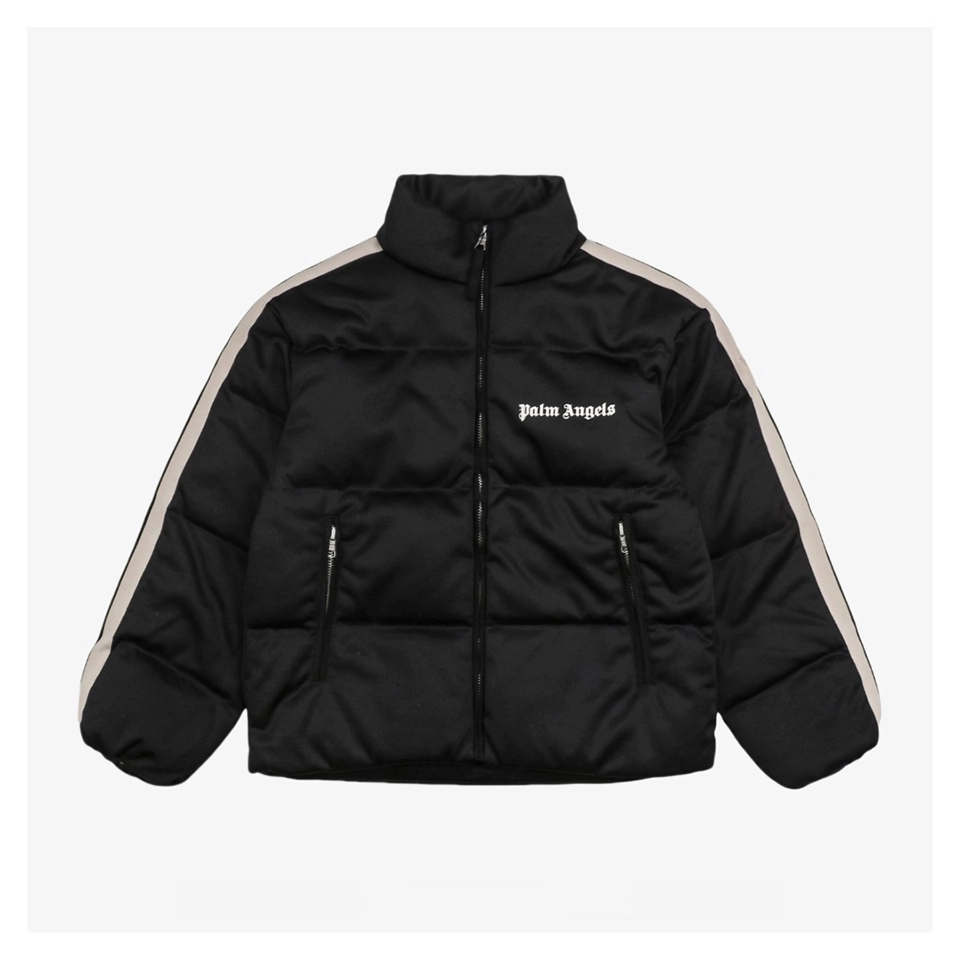 Mxxcler X Palm Angels Pa Letter Stripe Down Jacket