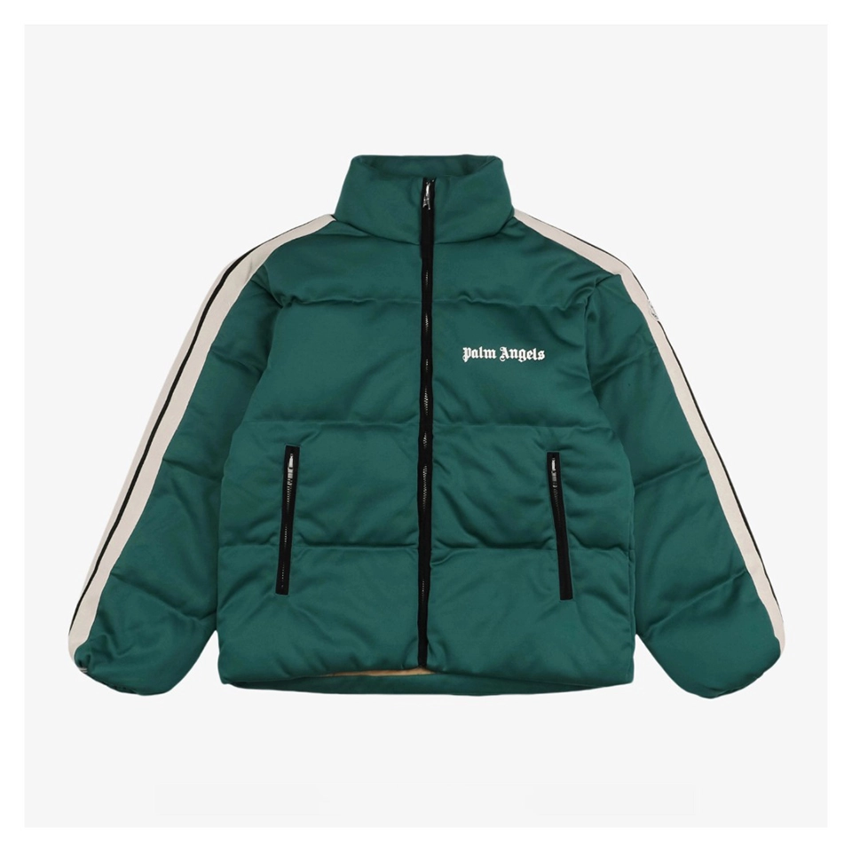 Mxxcler X Palm Angels Pa Letter Stripe Down Jacket