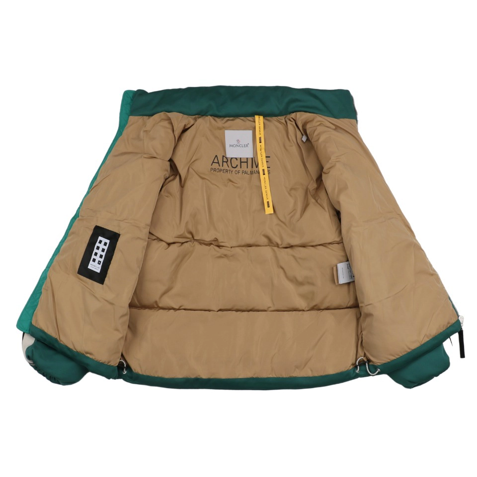 Mxxcler X Palm Angels Pa Letter Stripe Down Jacket