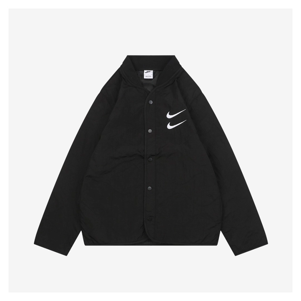 Nike Swoosh Embroidered Cotton Shirt Jacket