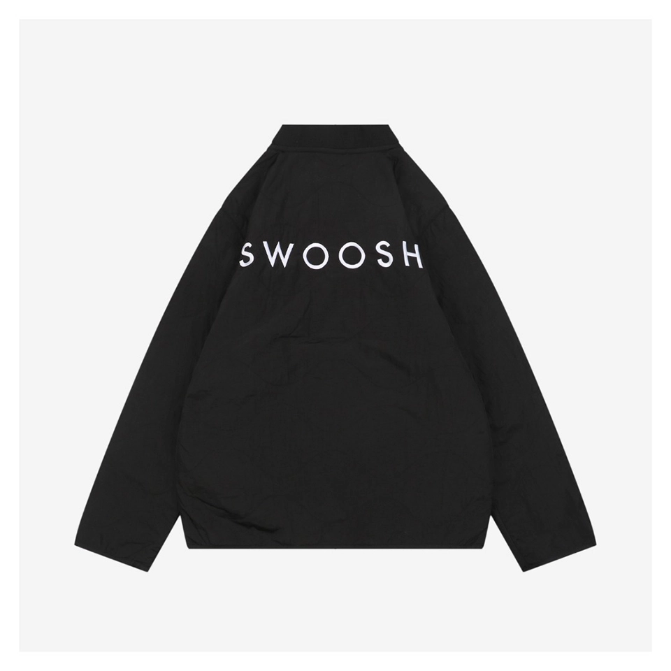 Nike Swoosh Embroidered Cotton Shirt Jacket