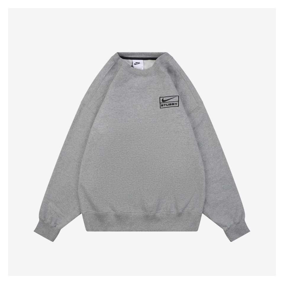 Nike X Stussy Box Logo Embroidered Fleece Shirt